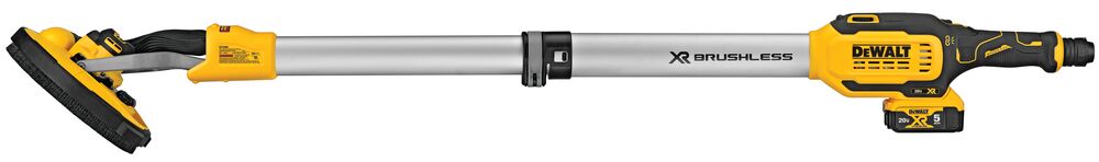 Cordless drywall sander with battery.