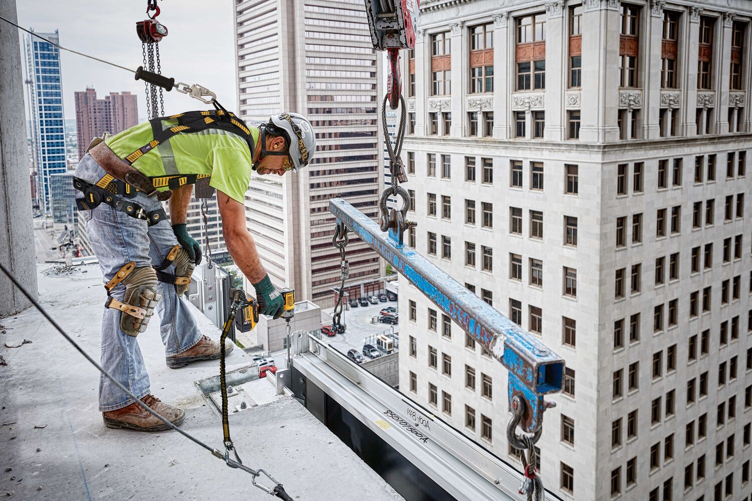 XR impact driver being used by a construction worker