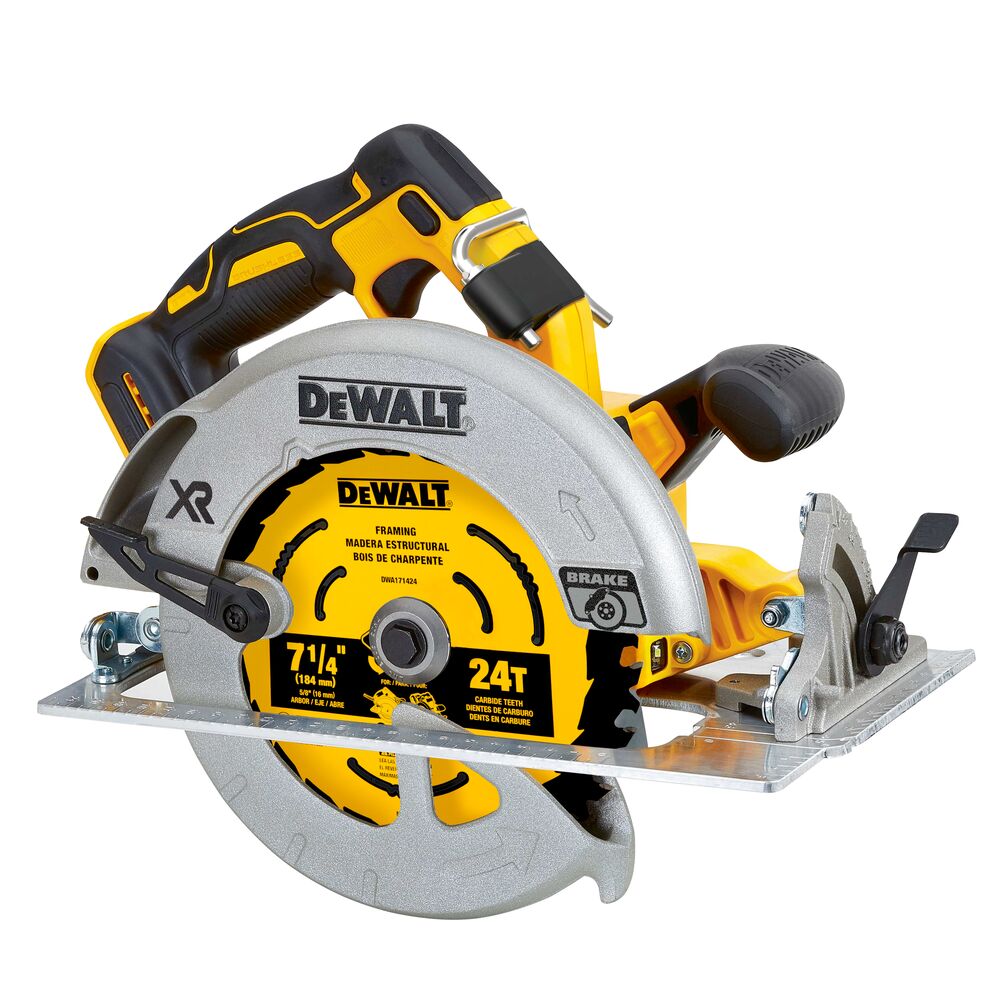 Profile of cordless circular saw tool only.