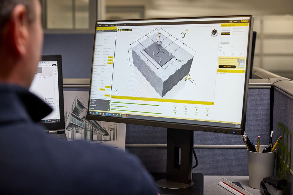DEWALT Design Assist™ anchoring software dashboard 