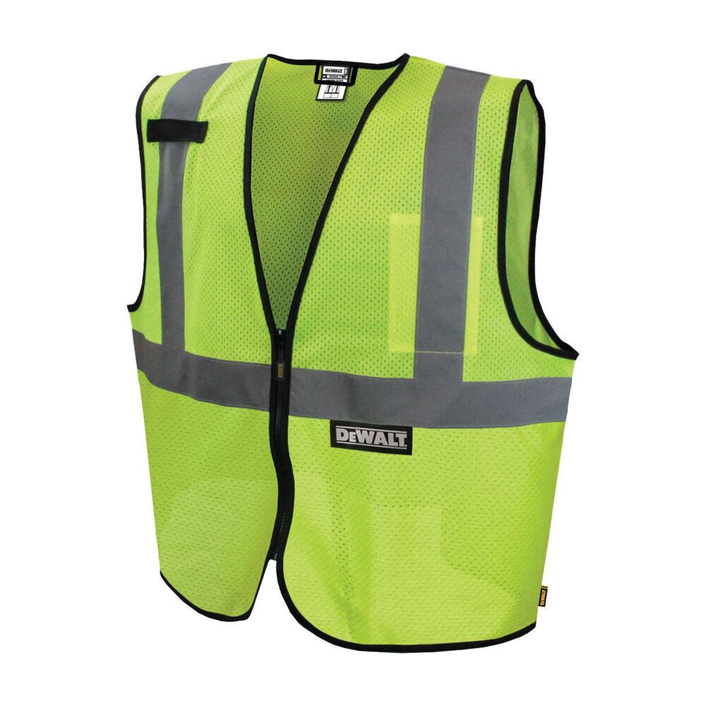 DEWALT yellow class 2 economy mesh vest.
