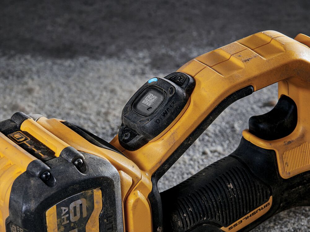 Close up of a TOOL CONNECT Tag installed on a tool