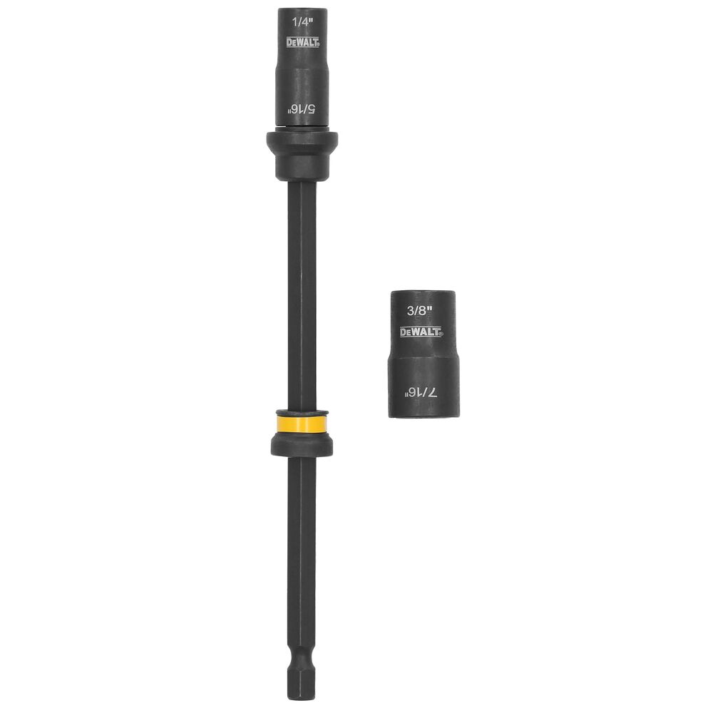 Vertical Separate DeWalt DWADENDEXT-2 2: 6” Double Ended Nut Driver SAE ¼+5/16 & 3/8+7/16