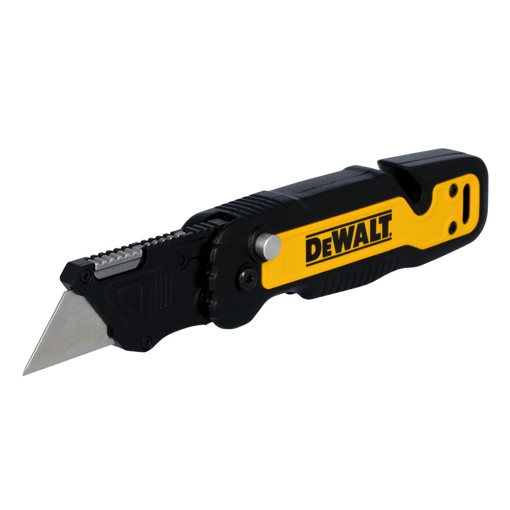 DW Push & Flip Folding Utility front diagonal with blade out