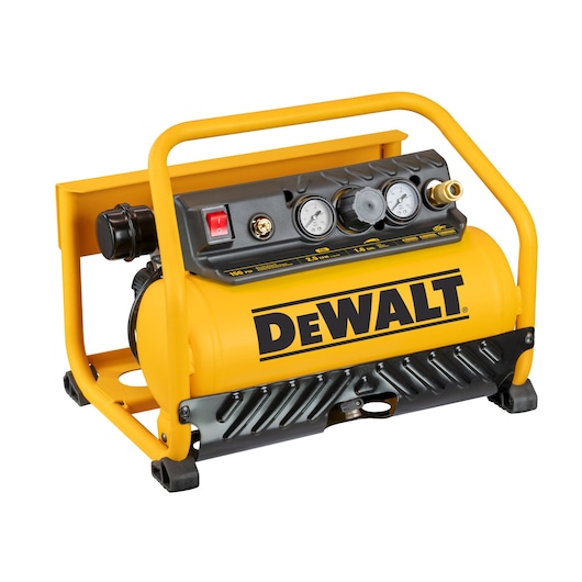 Front view of DEWALT compact quiet air compressor DXCMS15016US