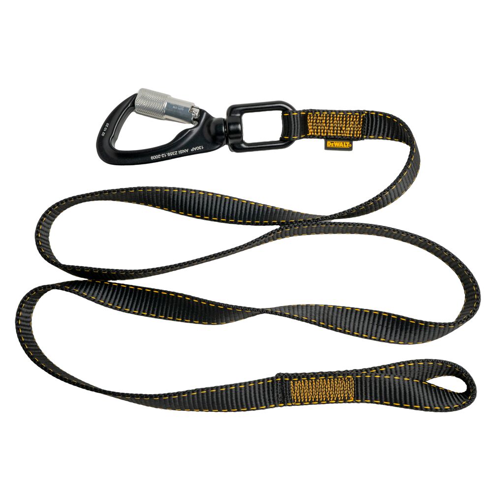 Front view of the DEWALT Single Leg Tool Lanyard, 80 lb. capacity