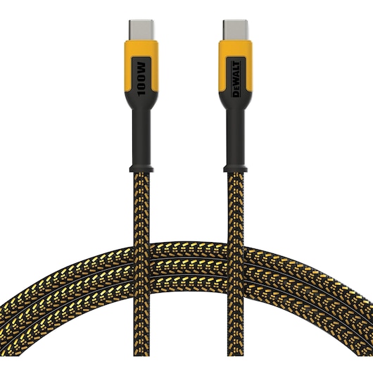 Hero shot of the DEWALT 100W Type C Charging Cable