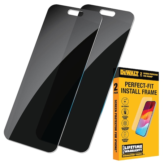 Hero shot of two-pack DEWALT Privacy Screen Protector.