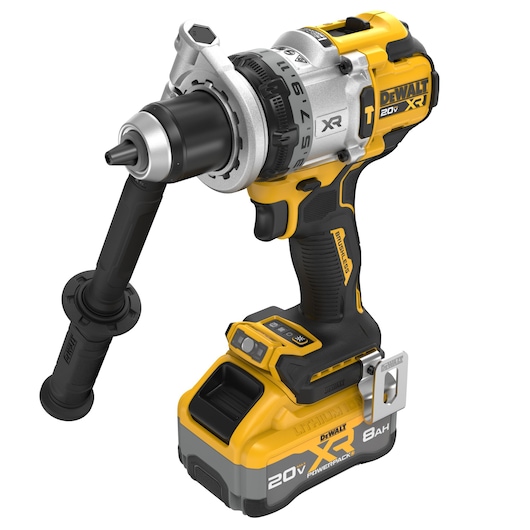 Top left angle 20V MAX* XR® Brushless Cordless 1/2 in. Hammer Drill Kit with XR POWERPACK™ Battery