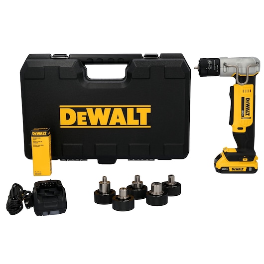 DEWALT 20V MAX* Copper Swage Tool Kit viewed from front