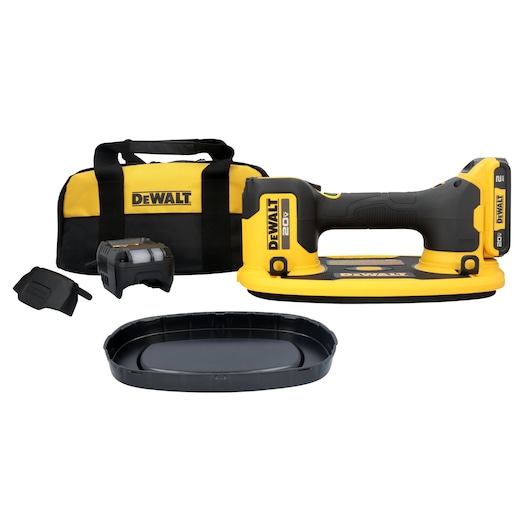 DEWALT® 20V MAX Grabo Lifter Kit on white at a profile view
