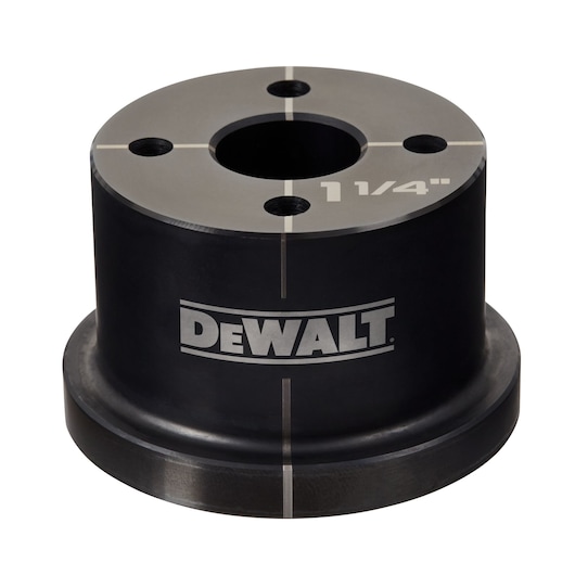 DEWALT  1 1/4 inch Die shown on  from the front