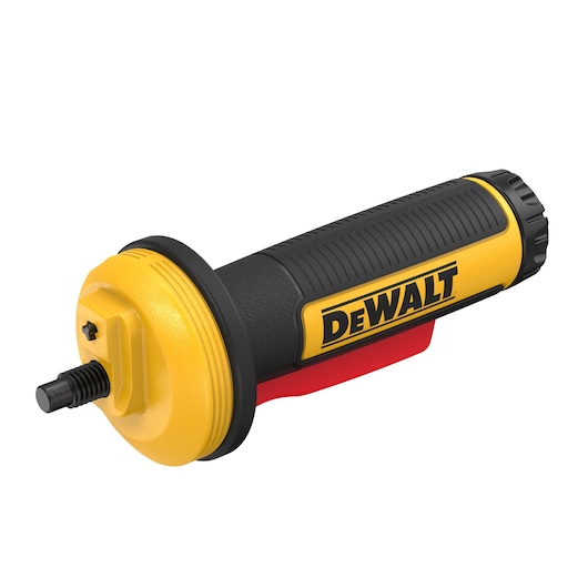 DEWALT Accessory Side Handle For DCG418SHD viewed from the back on white background