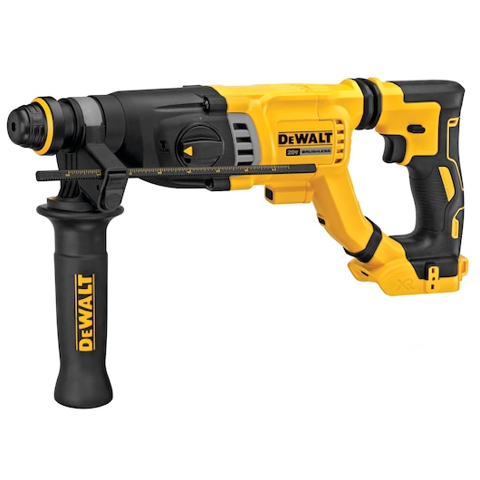 Profile of brushless, cordless SDS PLUS D-Handle rotary hammer