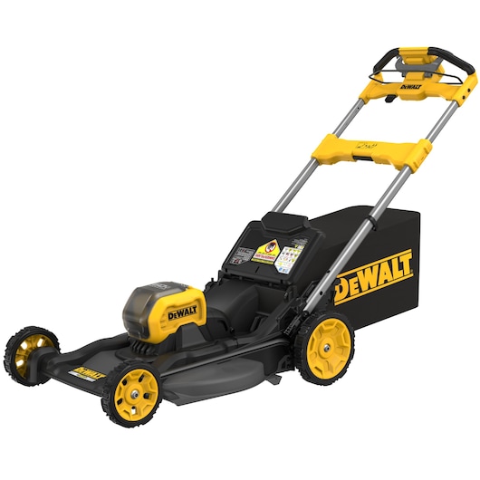 DEWALT 60V MAX* SELF-PROPELLED MOWER FRONT 3/4 ANGLE