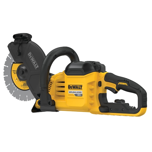 Profile brushless cordless cut-off saw.