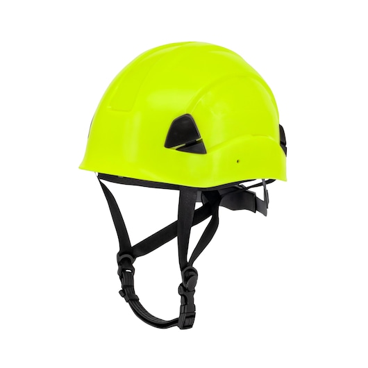 HI-VIS LIME DEWALT TYPE II CLASS E 4-POINT RATCHETING SAFETY HELMET POLYCARBONATE/ABS WITH CHIN STRAP MAIN VIEW