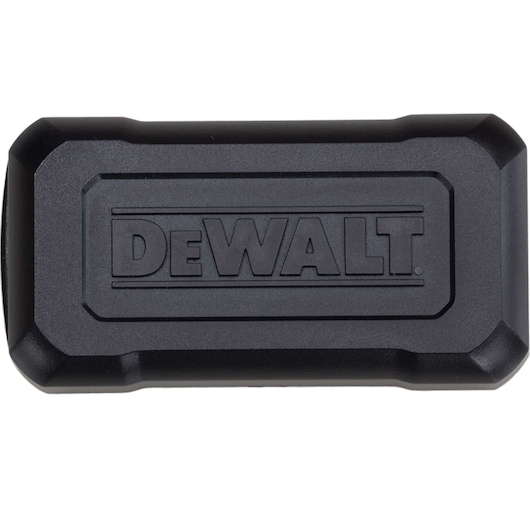 Close upof DEWALT mobilelock wireless indoor motion sensor.