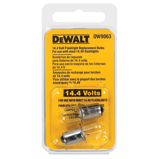 14.4 Volt Flashlight Bulb - 2 pack in packaging.