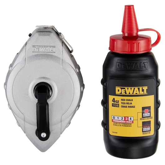 DEWALT CHALK REEL DWHT48331RC / DW 1:1 DIECAST w/ Red Chalk beauty image view1