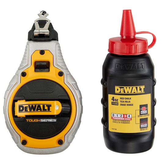 DEWALT CHALK REEL DWHT48335RC / DW 100ft 6:1 CHALK REEL w/ Red Chalk  beauty image view1