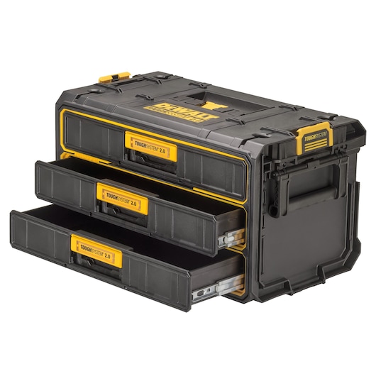 DEWALT(®) TOUGHSYSTEM(®) 2.0 3-Drawer front facing high angle