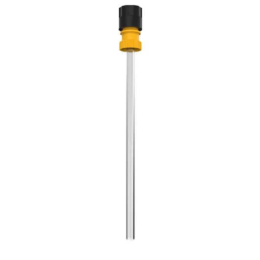 DEWALT bottle adapter pressure washer attachment on white at a profile view