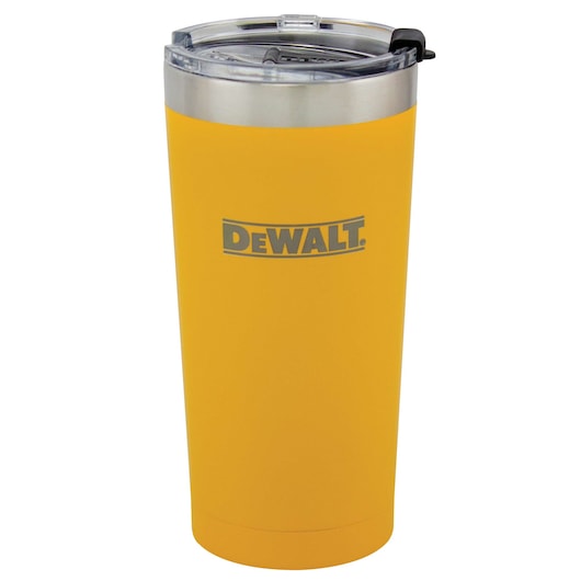 20 Ounce Yellow powder coated tumbler.