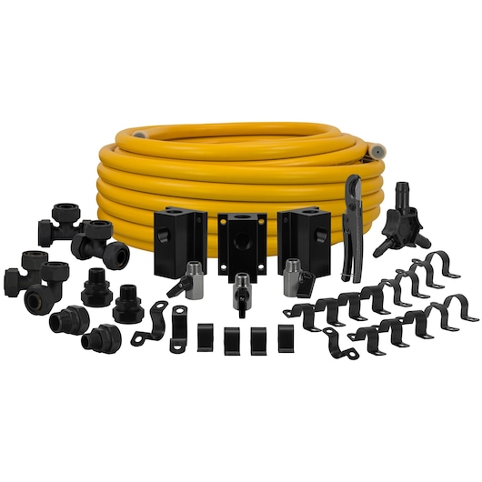 3/4" Compressed Air Piping Kit on white background