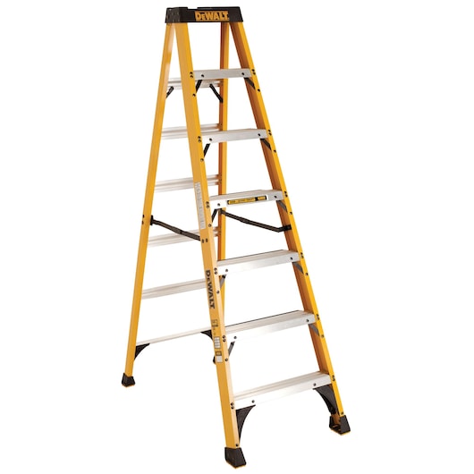 7 foot Fiberglass Step Ladder 300 pound Load Capacity.