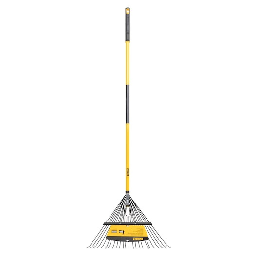 46 inch Fiberglass Handle 24-Tine Leaf Rake on white background