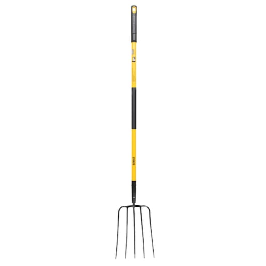 52 inch Fiberglass Handle 5-Tine Fork on white background