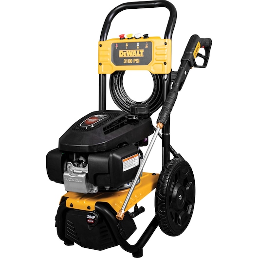 45-degree left-facing view of DeWalt pressure washer