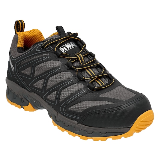 ¾ view facing right of the DEWALT Boron Safety Toe Work Shoe in black/yellow