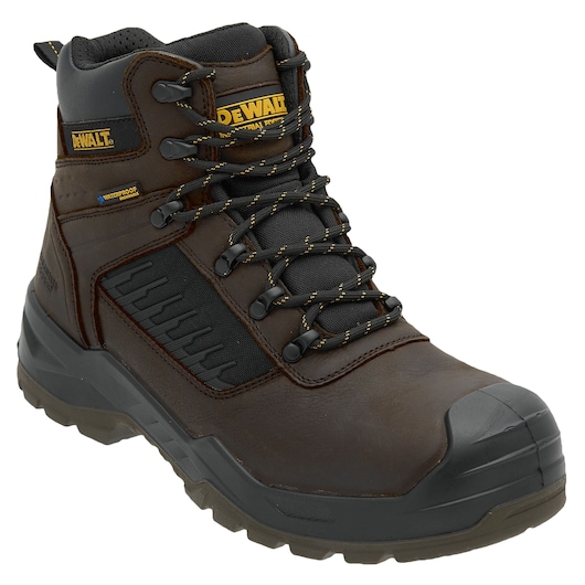 ¾ view facing right of the DEWALT Reynolds men’s safety boot in brown