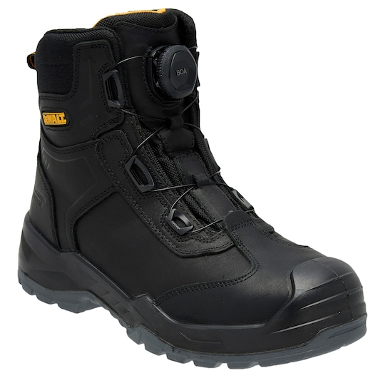 ¾ view facing right of the DEWALT Richardson BOA®, Safety Toe Work Boot in black