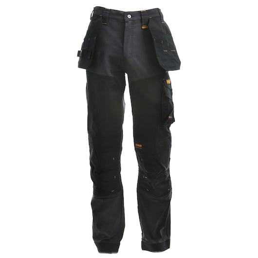 Front view of the DEWALT Memphis men’s work pants in grey/black
