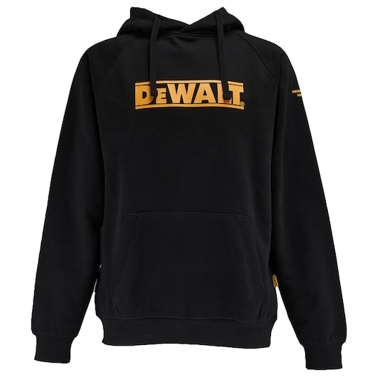Front view of the DEWALT Rexburg men’s hoodie in black